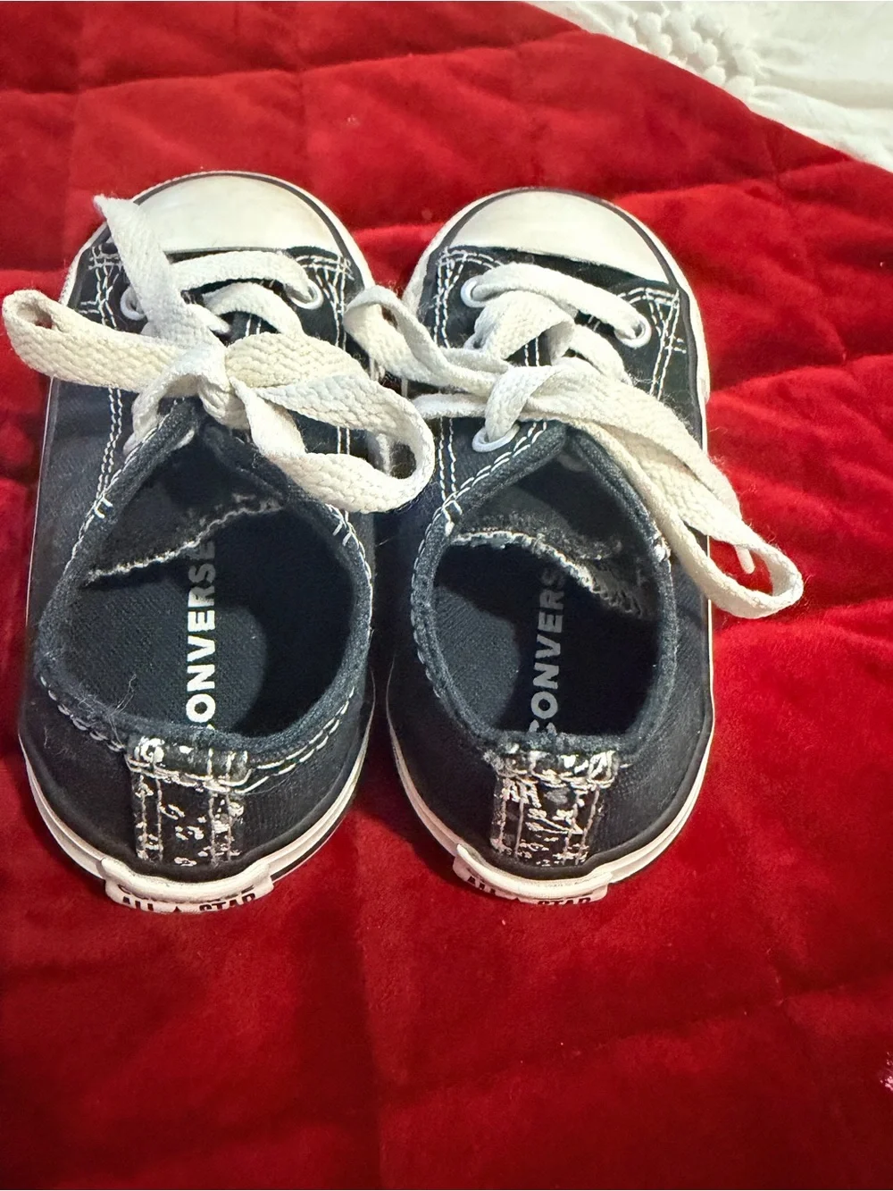 Converse Kids Black Canvas Low-Top Sneakers with White Laces